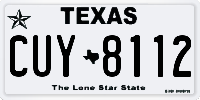 TX license plate CUY8112
