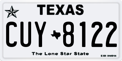 TX license plate CUY8122