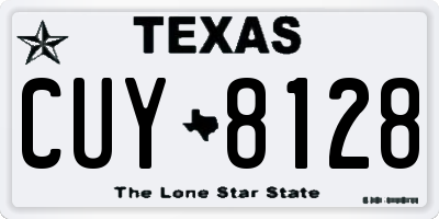 TX license plate CUY8128
