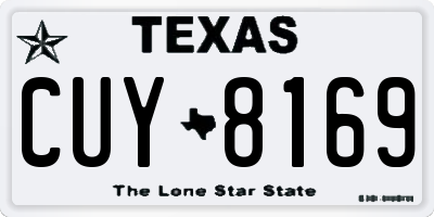 TX license plate CUY8169