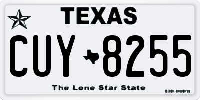 TX license plate CUY8255