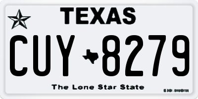 TX license plate CUY8279