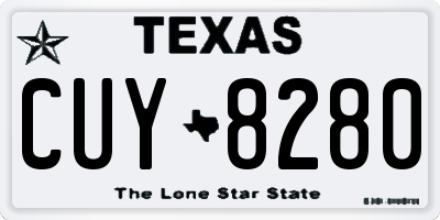 TX license plate CUY8280