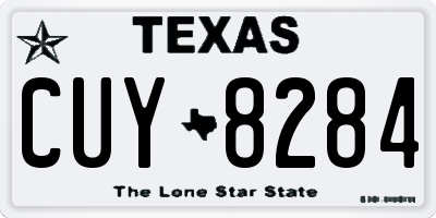 TX license plate CUY8284