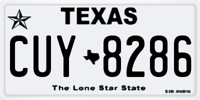 TX license plate CUY8286