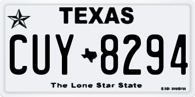 TX license plate CUY8294