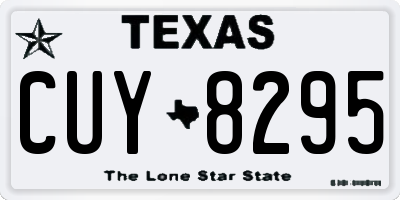 TX license plate CUY8295