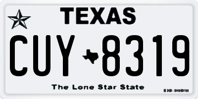 TX license plate CUY8319