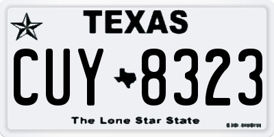 TX license plate CUY8323