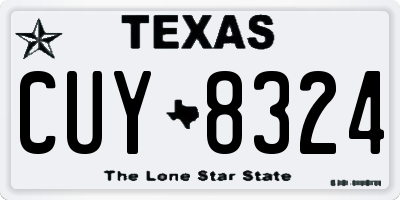 TX license plate CUY8324