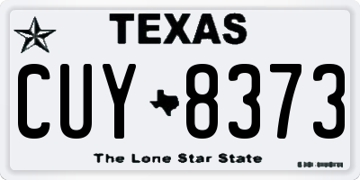 TX license plate CUY8373