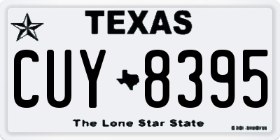 TX license plate CUY8395