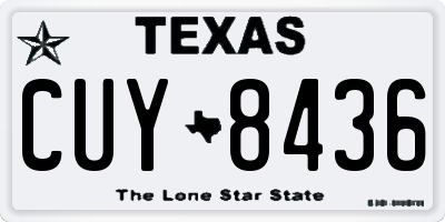 TX license plate CUY8436