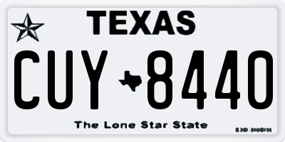 TX license plate CUY8440