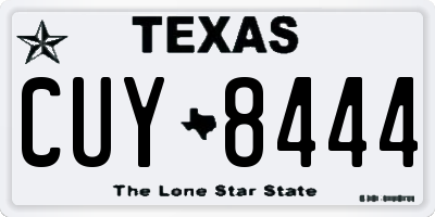 TX license plate CUY8444