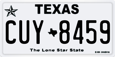 TX license plate CUY8459