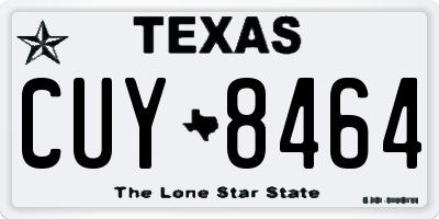 TX license plate CUY8464