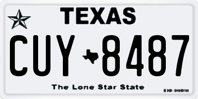TX license plate CUY8487