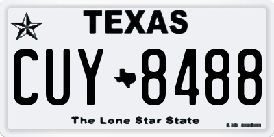 TX license plate CUY8488