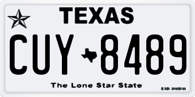 TX license plate CUY8489