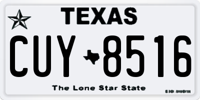 TX license plate CUY8516