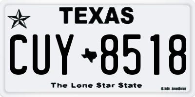 TX license plate CUY8518