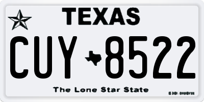 TX license plate CUY8522