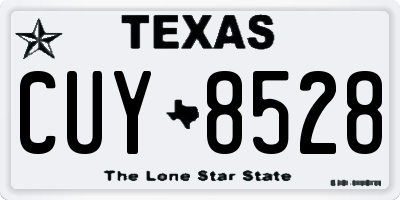 TX license plate CUY8528