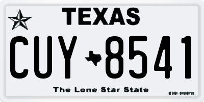 TX license plate CUY8541