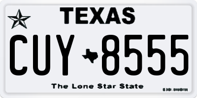 TX license plate CUY8555