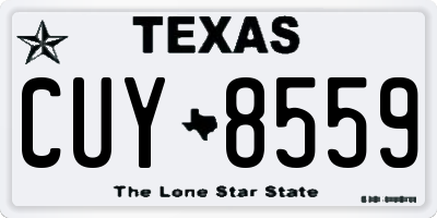 TX license plate CUY8559