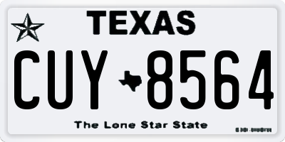 TX license plate CUY8564