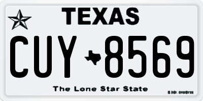 TX license plate CUY8569