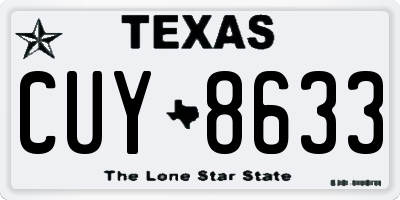 TX license plate CUY8633