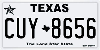 TX license plate CUY8656