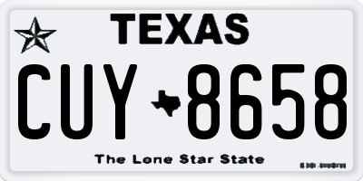 TX license plate CUY8658