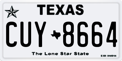 TX license plate CUY8664