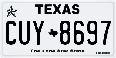 TX license plate CUY8697
