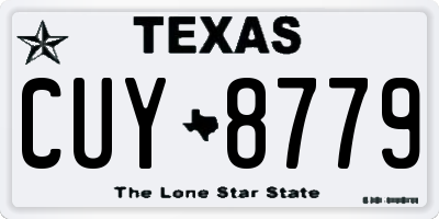 TX license plate CUY8779