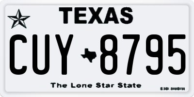 TX license plate CUY8795