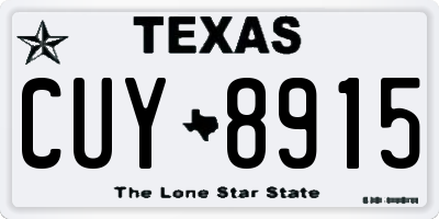 TX license plate CUY8915