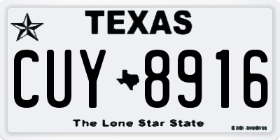 TX license plate CUY8916