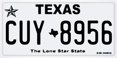 TX license plate CUY8956