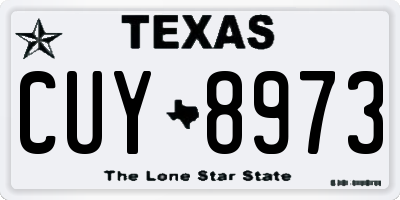 TX license plate CUY8973