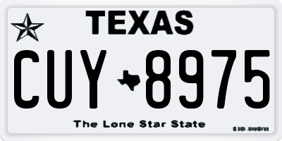 TX license plate CUY8975