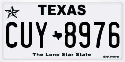 TX license plate CUY8976
