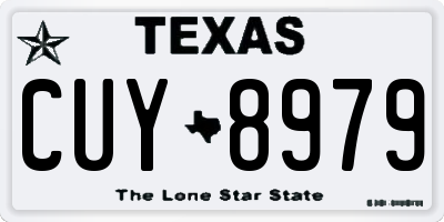 TX license plate CUY8979
