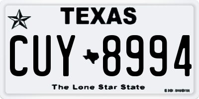 TX license plate CUY8994