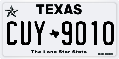 TX license plate CUY9010