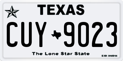 TX license plate CUY9023